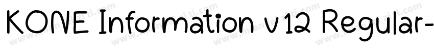 KONE Information v12 Regular字体转换